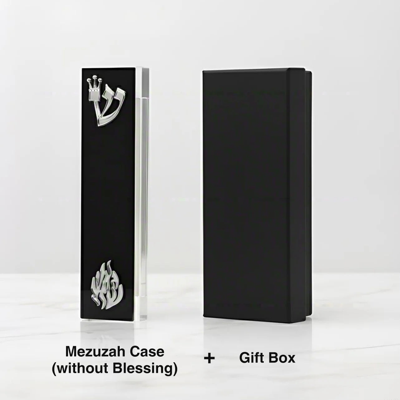 Acrylic 3D Cut Jewish Mezuzah with Home Blessing