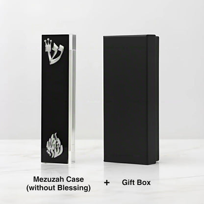 Acrylic 3D Cut Jewish Mezuzah with Home Blessing