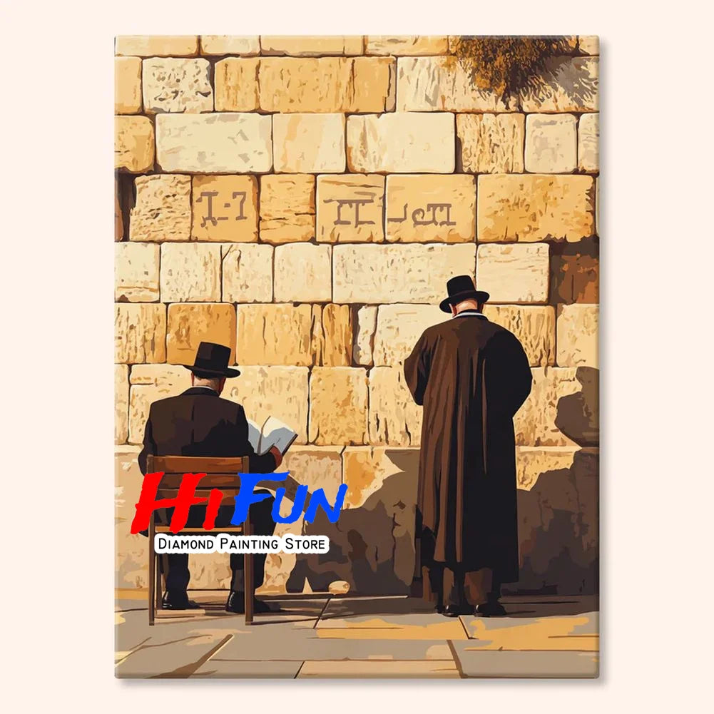 Old City Israel Diamond Art Painting DIY Full Cross Mosaic Embroidery Stitch Kit
