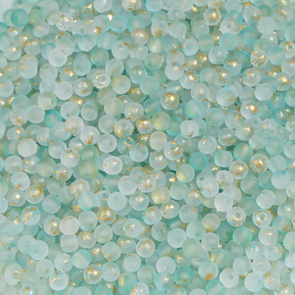 100Pcs 4mm High Quality Frosted Gold Splattered Glass Rice Beads Loose Beads