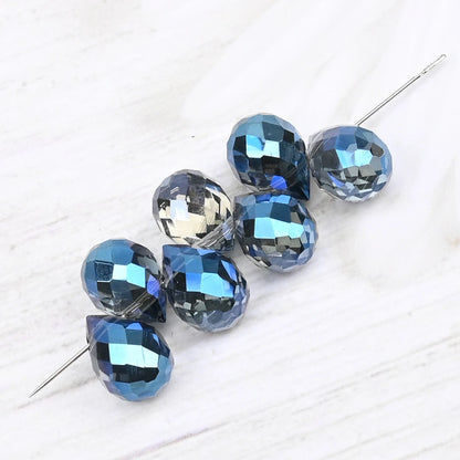 10*8mm Czech Crystal Waterdrop Beads Shiny Faceted Glass Strawberry Beads
