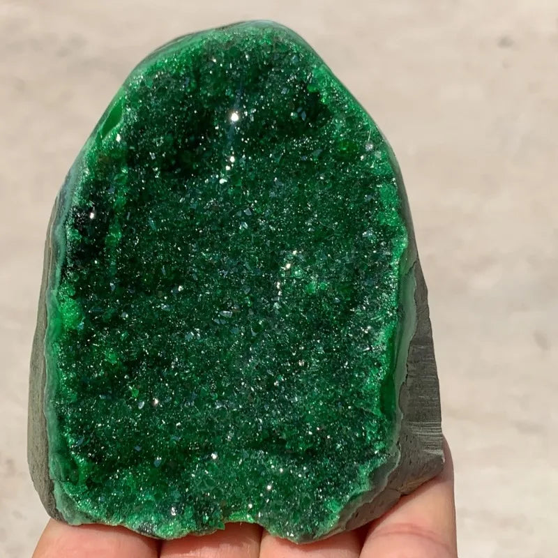 200-300g Green Geode Quartz crystals