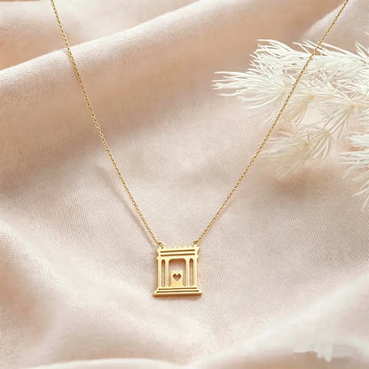 Holy Temple Charm Jewish Tradition symbol Pendant Beit HaMikdash Necklace House of Prayer Jerusalem Temple Judaica Gift