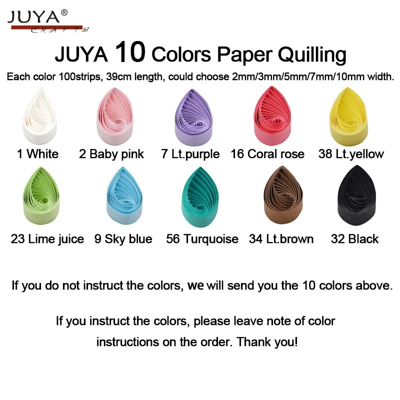 390mm Length 60 Single Colors Paper Quilling