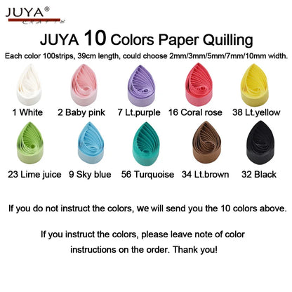 390mm Length 60 Single Colors Paper Quilling