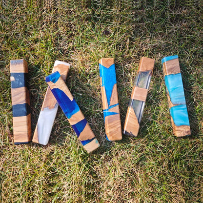 4inch Scroll Handcrafted Resin Olive Wood Mezuzah