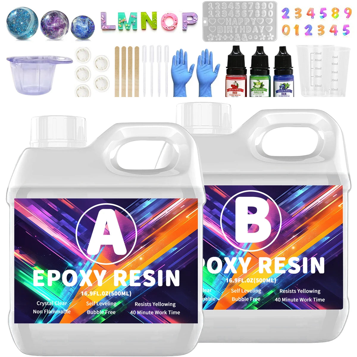 500ml Fast Drying Epoxy Resin w/ Supplies