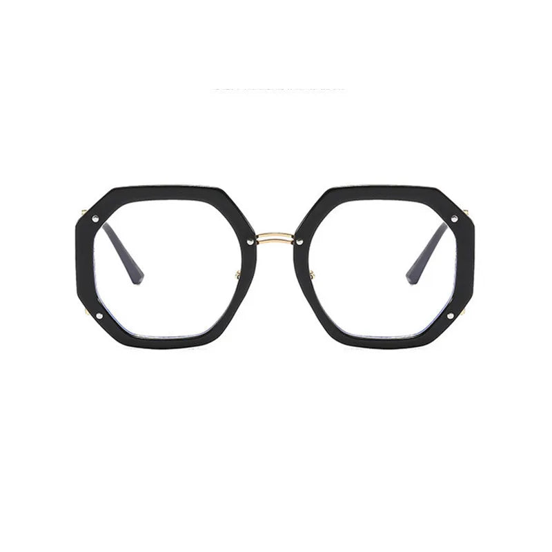 Polygon Photochromic Anti Blue Light  Reading Hyperopia Eyeglasses