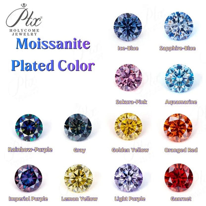 0.1-10ct D White Round Cut Moissanite Beads Brilliant Cut Loose Stones