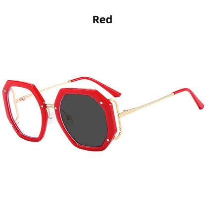 Polygon Photochromic Anti Blue Light  Reading Hyperopia Eyeglasses