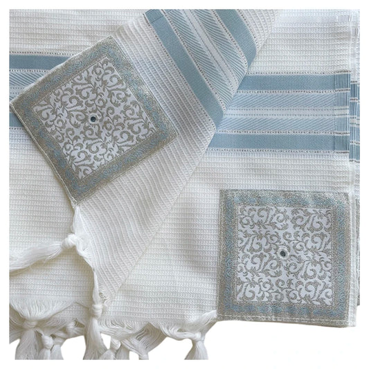 Jewish Kosher Tallis 100% Wool Non-slip Traditional  Prayer Shawl