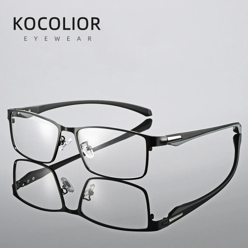 Anti Blue Light Men Reading Glasses Titanium Alloy Metal Frame  +1.50 1.75 2.0 2.25 2.50 2.75