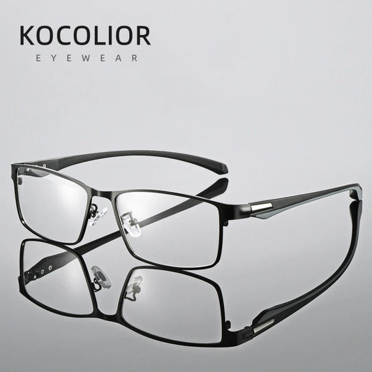 Anti Blue Light Men Reading Glasses Titanium Alloy Metal Frame  +1.50 1.75 2.0 2.25 2.50 2.75