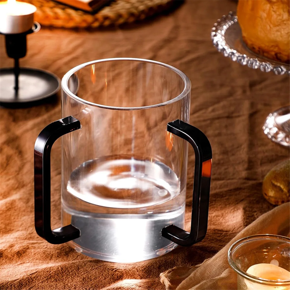 Acrylic Hand Washing Cup with Dual Handles