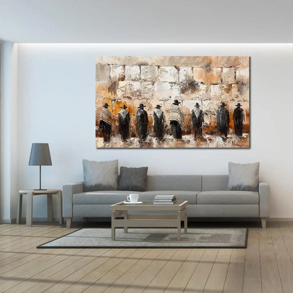 Jewish Kotel Wall Art Printed On Canvas