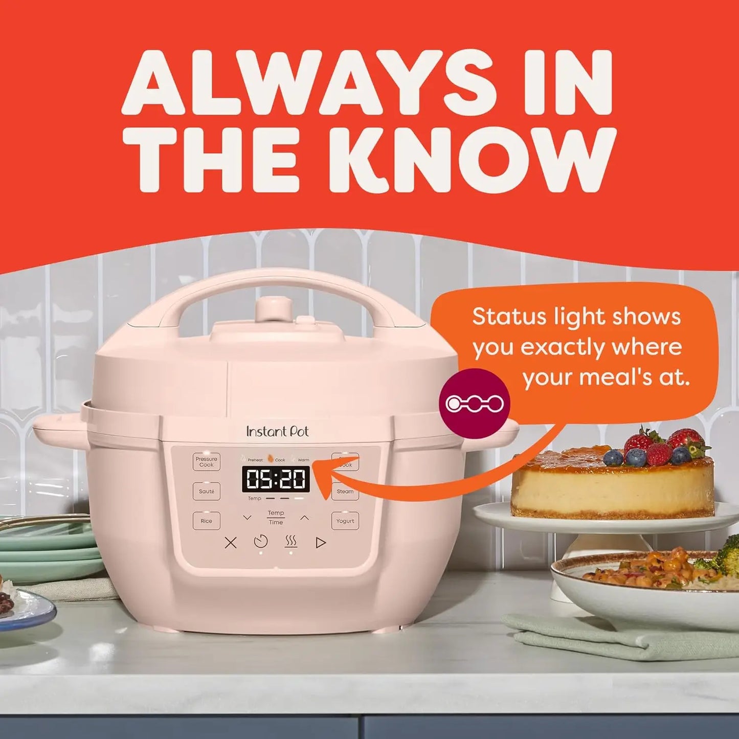 4QT Mini 7-in-1 Multi-Cooker: Pressure Cook, Slow Cook, Sauté, Steam, Rice Maker, Yogurt & Warmer