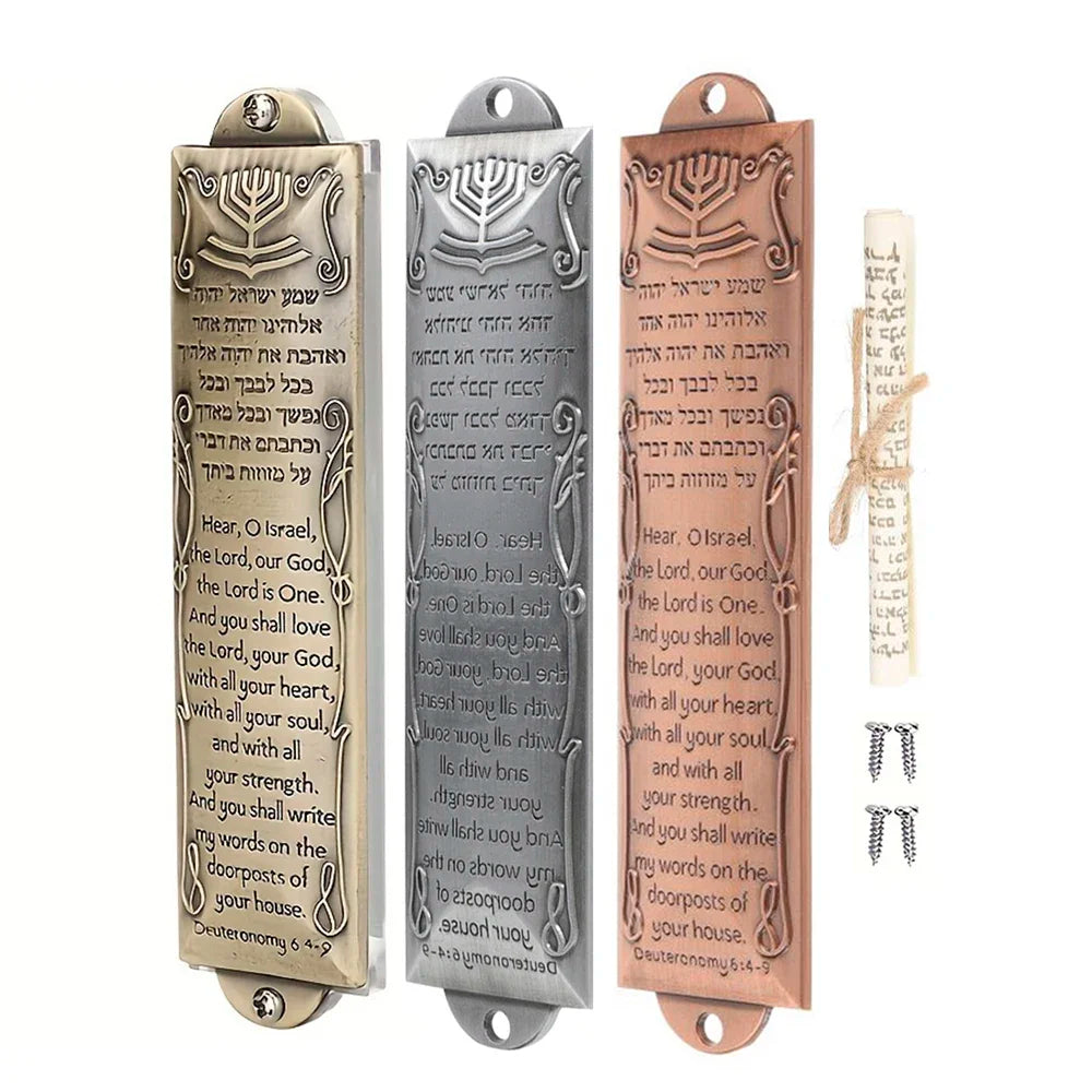 Judaica Hand Painted  Door Mezuzah with Zinc Alloy  Screw