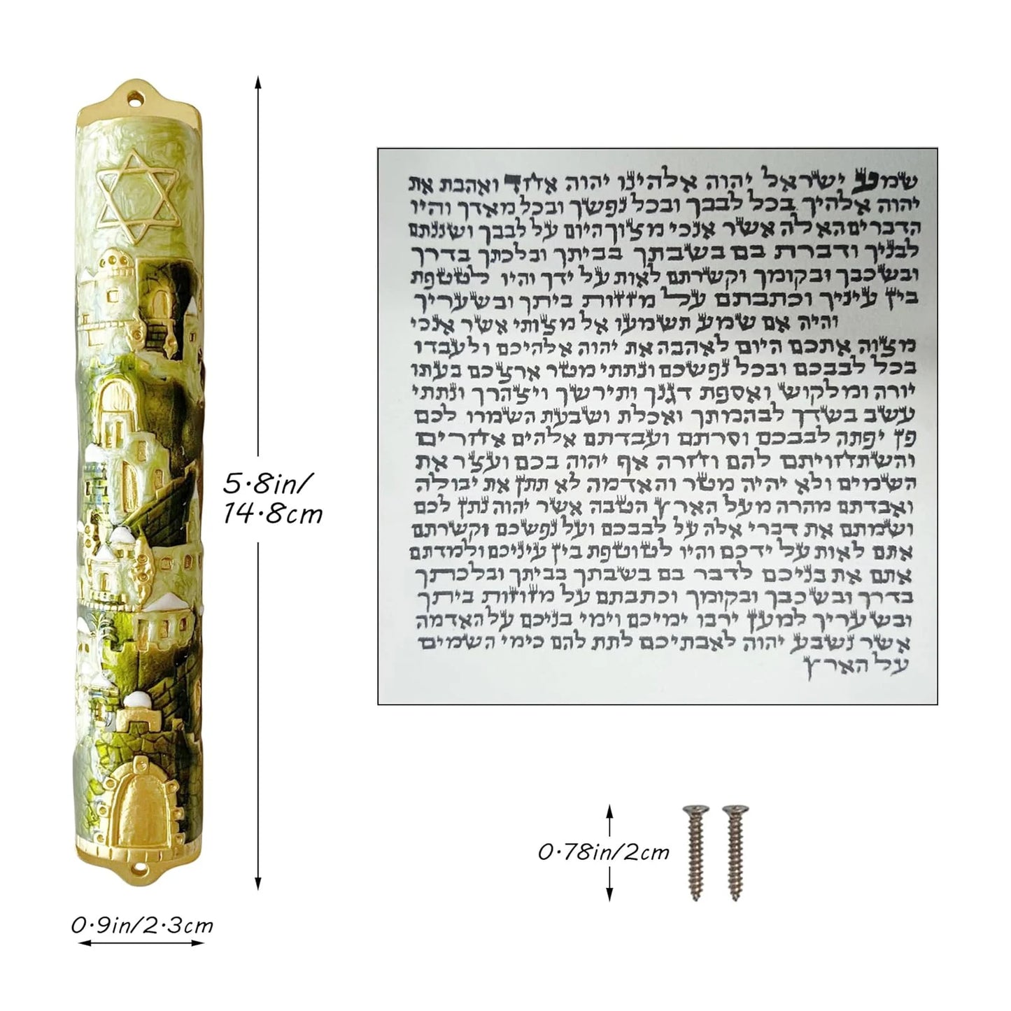 1/3Pcs Multiple Sizes Door Mezuzah  With Paper Roll Creative