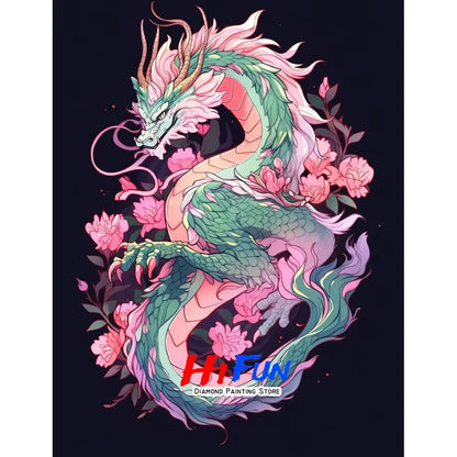 5D DIY Diamond Painting Golden Dragon Embroidery Mosaic Stitch
