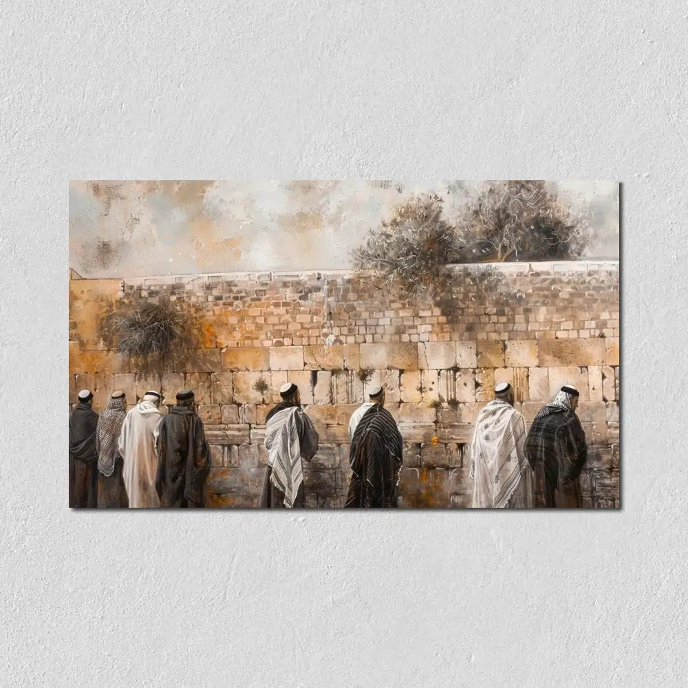 Jewish Kotel Wall Art Printed On Canvas