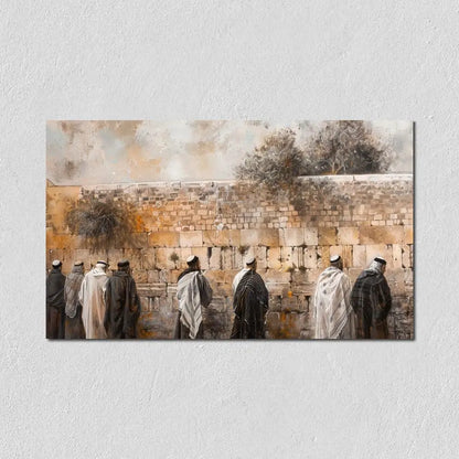 Jewish Kotel Wall Art Printed On Canvas