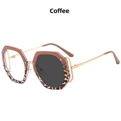 Polygon Photochromic Anti Blue Light  Reading Hyperopia Eyeglasses