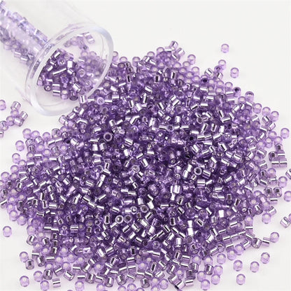 2000pcs Japan Glass Silver Lined Beads 11/0 Uniform Glass Seedbeads