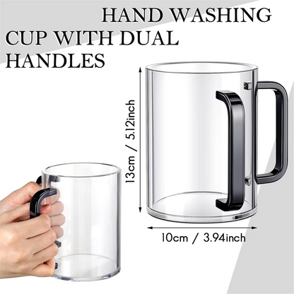 Acrylic Hand Washing Cup with Dual Handles