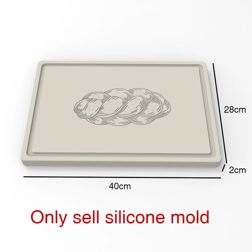 Challah Bread Tray Silicone Mold with Hebrew Blessings,Reusable