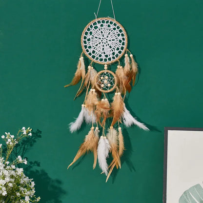 5-piece large Dream Catcher, Bohemian wall decoration Moon and Sun decoration