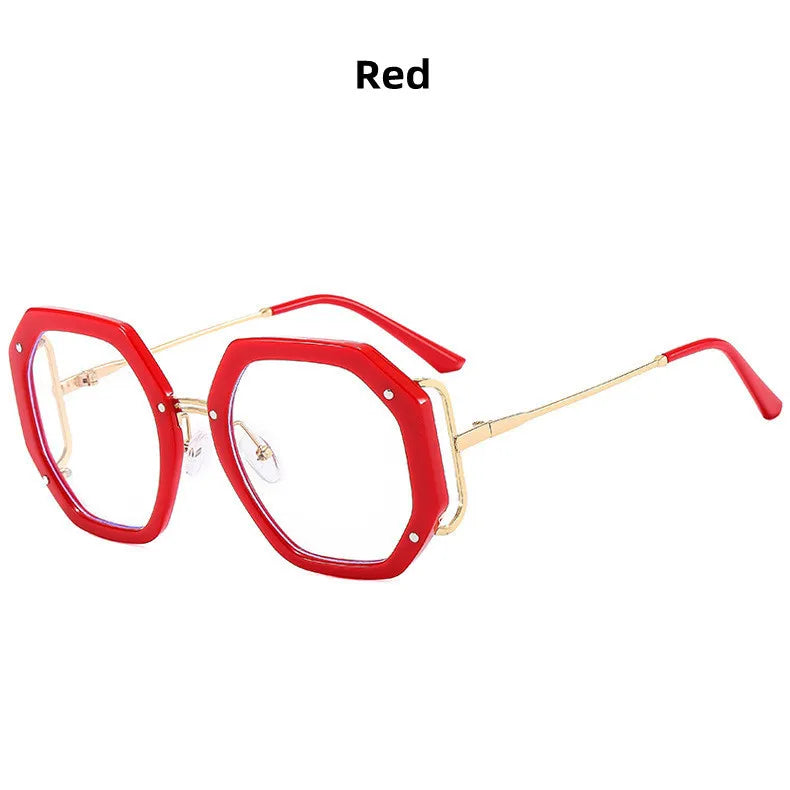 Polygon Photochromic Anti Blue Light  Reading Hyperopia Eyeglasses