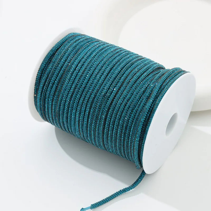 10yards 4mm Crystal Rhinestone Cord Trim Glass Diamond Rope