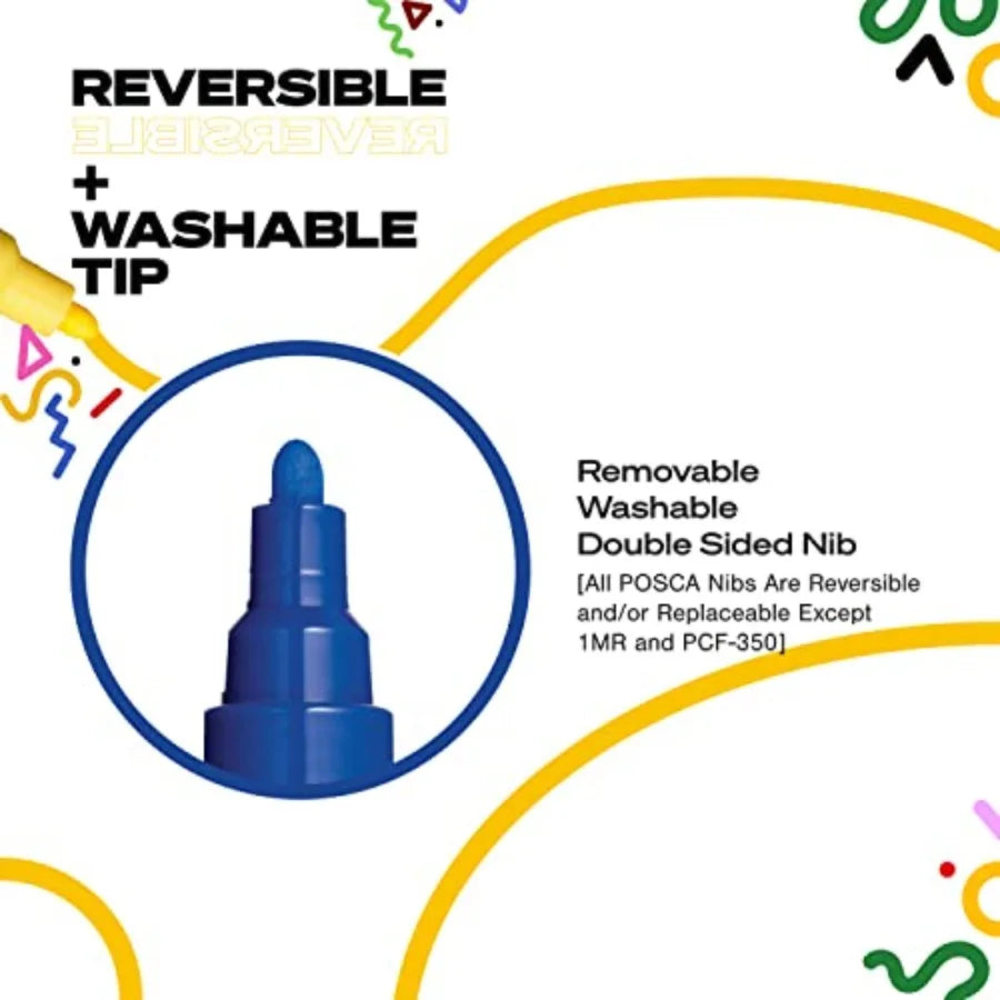 Acrylic Paint Markers with Reversible Tips