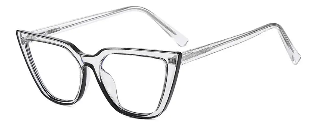 Eyeglasses Anti Blue Light Computer Myopia Transparent Neon Green Cat Eye Nearsighted Vision Points Minus 0~-6.0