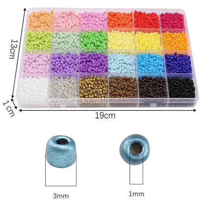 Over 5200 Beads in a 24 Grid Rice Box