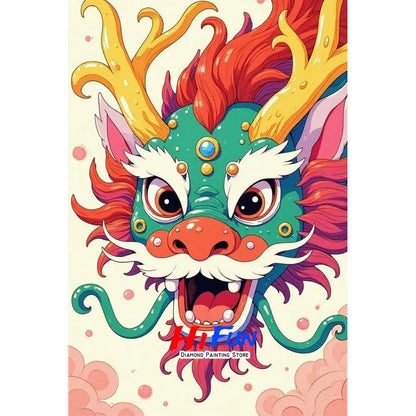 5D DIY Diamond Painting Golden Dragon Embroidery Mosaic Stitch