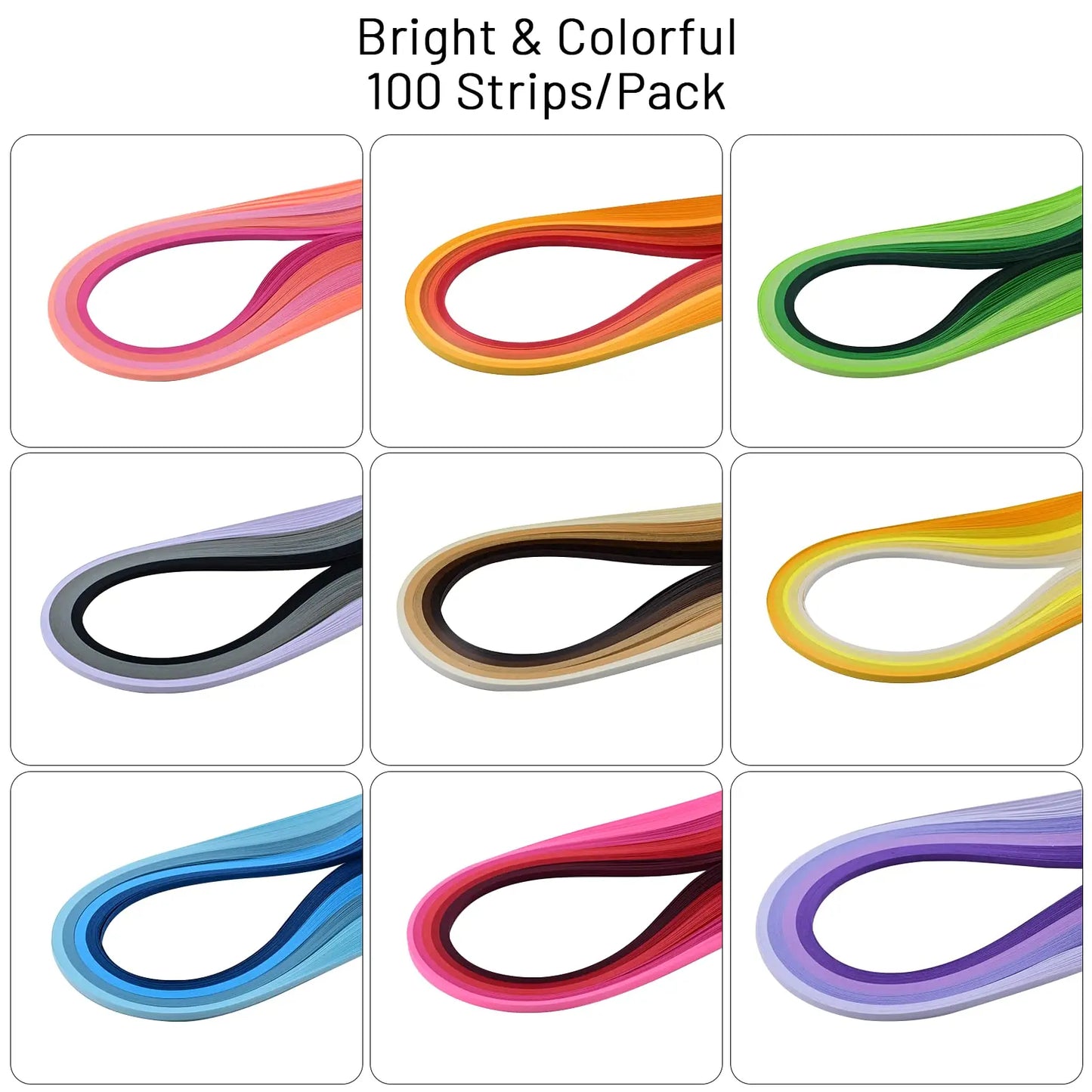 Mixed Color Quilling Paper Set