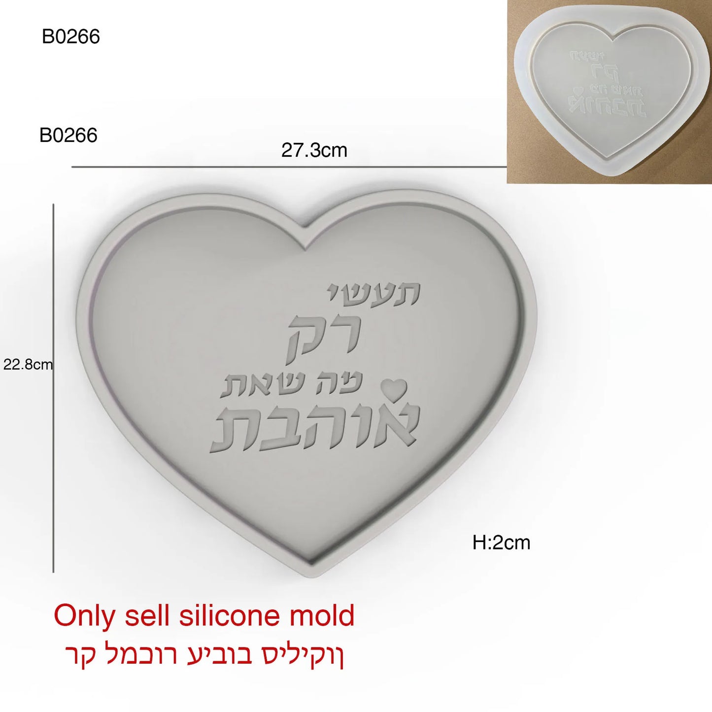 Large 25cm Hebrew Decorative Plate  Silicone Mold 3 Shapes,