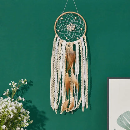 5-piece large Dream Catcher, Bohemian wall decoration Moon and Sun decoration