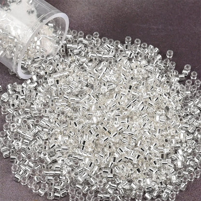2000pcs Japan Glass Silver Lined Beads 11/0 Uniform Glass Seedbeads