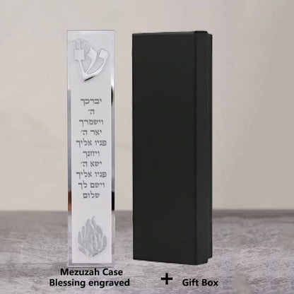 Acrylic 3D Cut Jewish Mezuzah with Home Blessing
