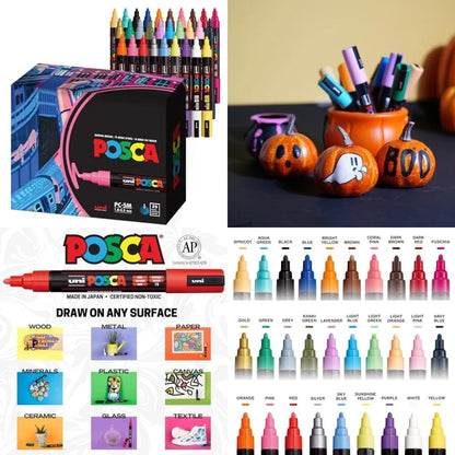 Acrylic Paint Markers with Reversible Tips