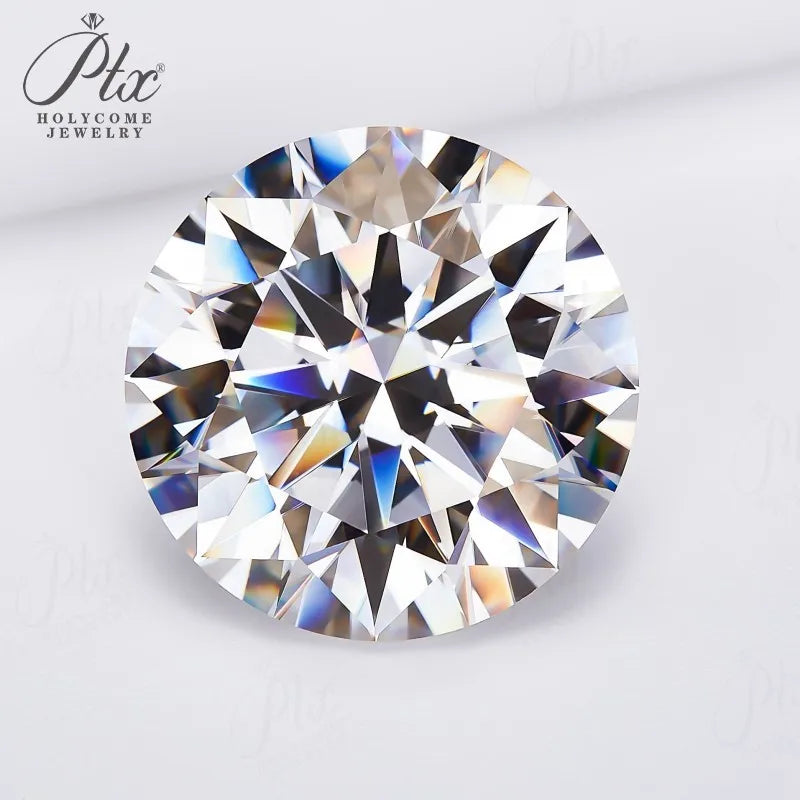 0.1-10ct D White Round Cut Moissanite Beads Brilliant Cut Loose Stones