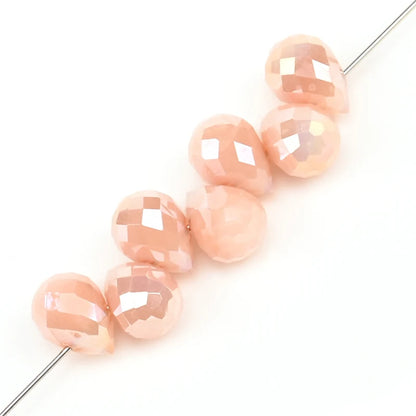 10*8mm Czech Crystal Waterdrop Beads Shiny Faceted Glass Strawberry Beads
