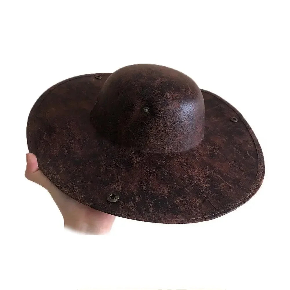 Faux Leather Hamen Hat