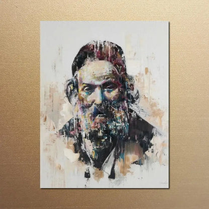 Traditional Judaica Rabbi Portrait  HD Canvas Print