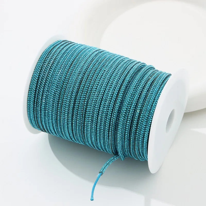 10yards 4mm Crystal Rhinestone Cord Trim Glass Diamond Rope