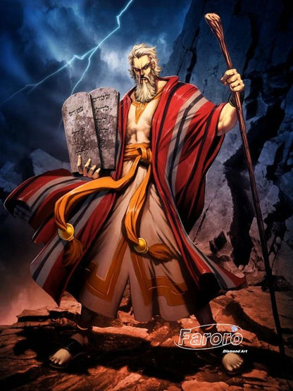 Judaica Moses Diamond Painting Embroidery Cross Stitch Kit