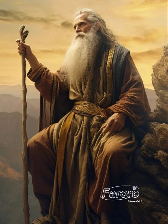 Judaica Moses Diamond Painting Embroidery Cross Stitch Kit