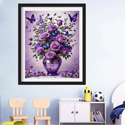 12x16 Inch 5D  Art Floral Butterfly Diamond Painting Kit